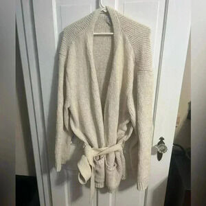 Plush Apparel Cozy Knit Cardigan w/Belt  Size PLUS